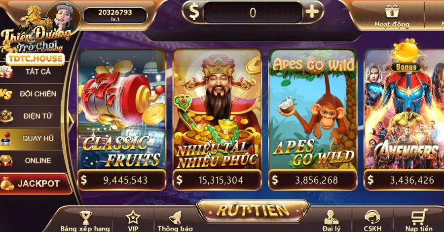 Các loại game Slot và Nổ Hũ phổ biến tại KV888