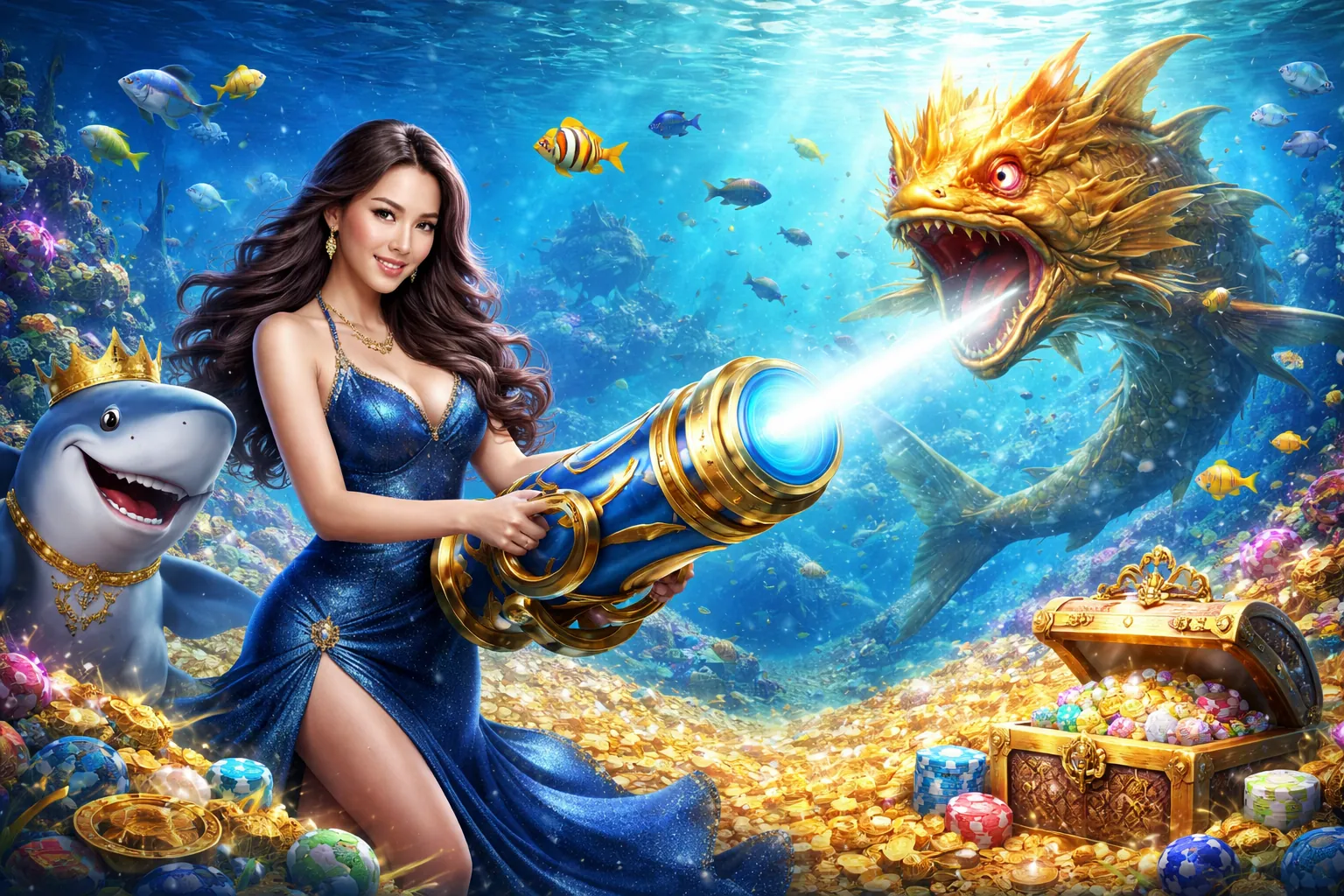 Hình ảnh game bắn cá KV888 với đồ họa sống động