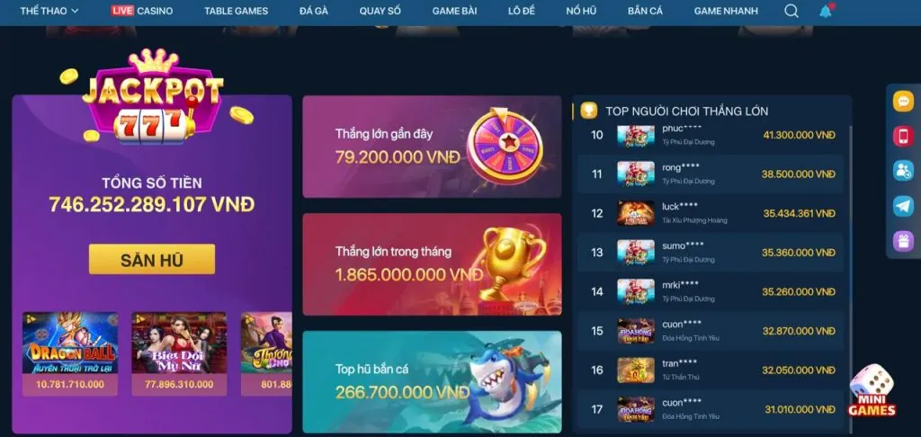 Tổng hợp các trò chơi phổ biến tại KV888 Casino: Thể thao, Casino, Bắn cá, Nổ hũ, Đá gà, Xổ số
